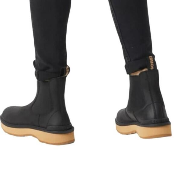 Sorel hi-line chelsea bootie waterproof boots black lug - Picture 2 of 7